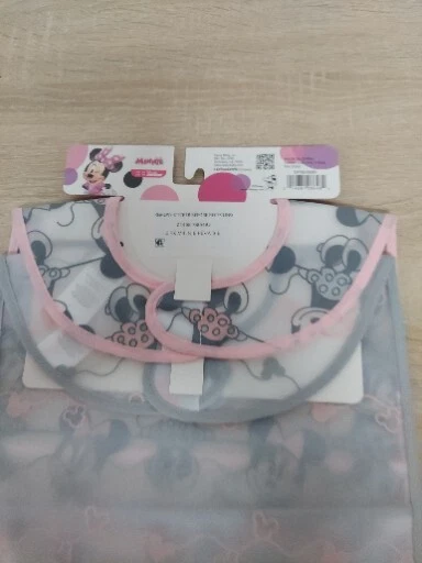 Nuevo Disney Junior Minnie Mouse 2 pk bebé niño niña baberos rosa Foto 3 de 4