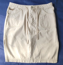 Vintage Y2K Unionbay Women Denim Mid Skirt Size 3 Tan Side Slit