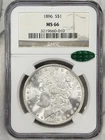 1896-P $1 Morgan Dollar Silver NGC MS66 CAC Philadelphia One Coin WOW!