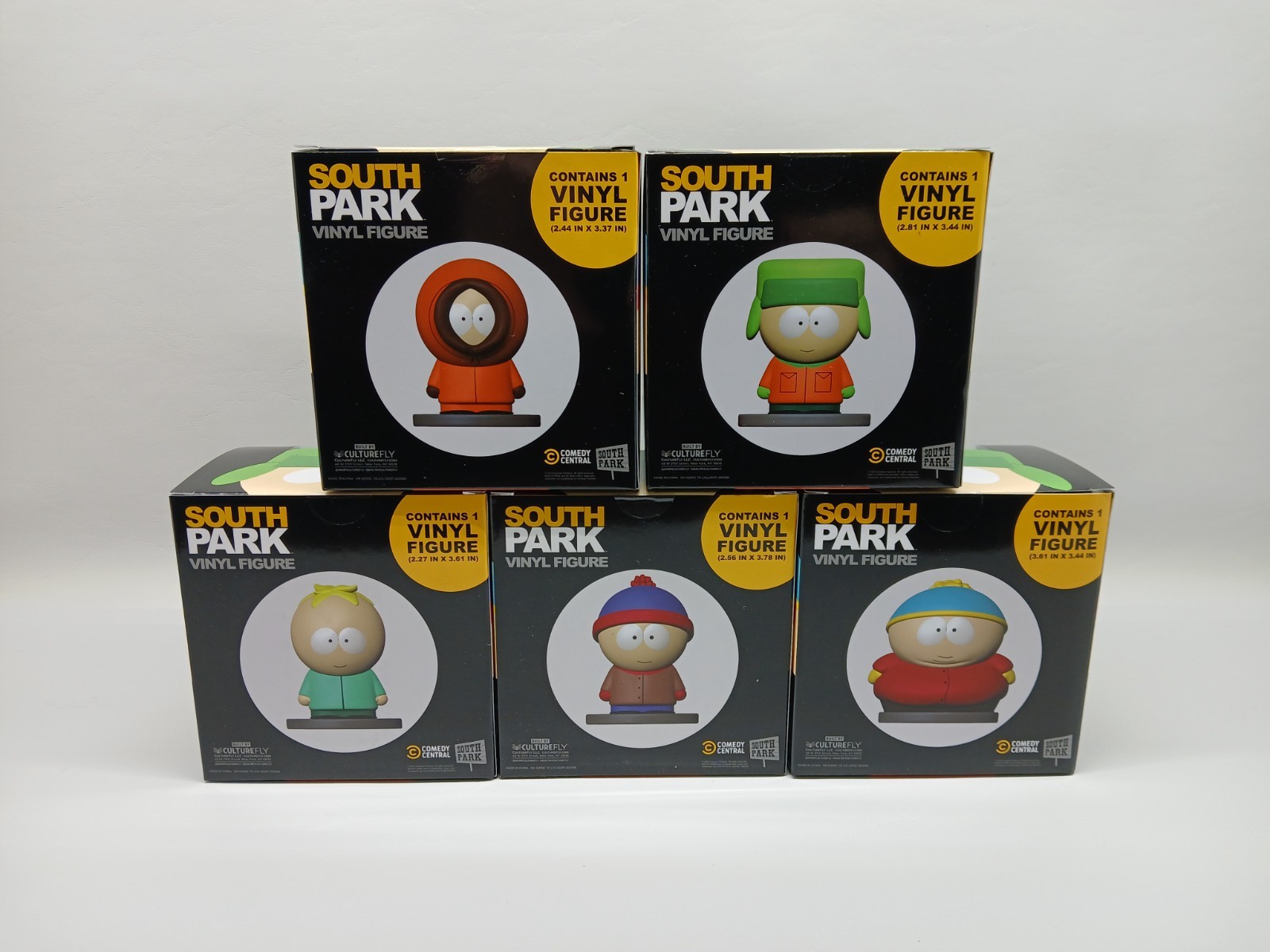 SOUTH PARK CULTUREFLY 4" VINYL FIGURE COMPLETE SET OF 5 COMEDY CENTRAL BRAND NEW