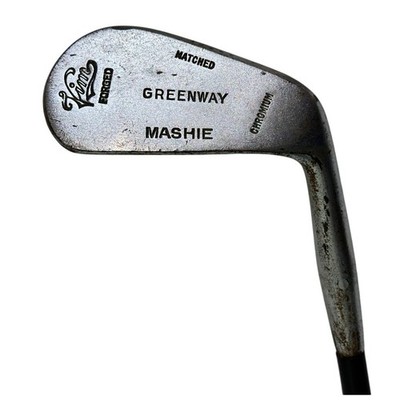 Vintage Greenway Forged Mashie Niblick Chromium RH #5 Golf Club Leather Grip