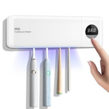 Smart Toothbrush Holder Toothbrush Cleaner and Holder for Bathrooms-4 Toothbr...