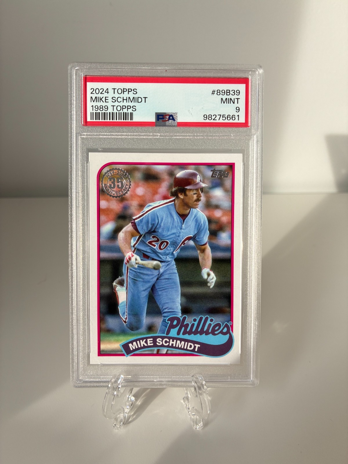 2024 TOPPS Series 1 MIKE SCHMIDT  1989 PSA9 PHILLIES