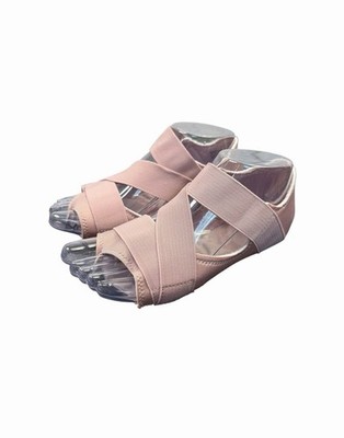 Fabletics Point Studio Sock Ballet Flats Pink Barre Yoga Pilates Grip Shoes Wome