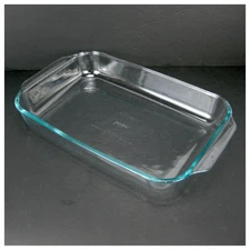 Pyrex Casserole Baking Dish 9" x 13" 3 Qt Clear with Handles VGC