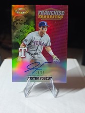 2020 Bowman Best Justin Foscue Franchise Futures Gold Auto #/50 Rangers 
