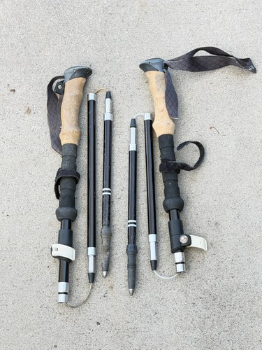 Set of Trekology Trek Z Folding Trekking Poles 105-120CM Black .5D