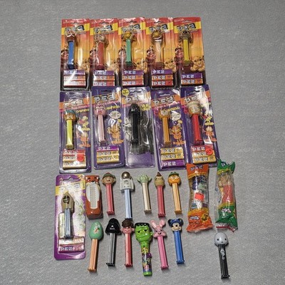 Pez Dispensers New and Used-Lion King Star Wars Mickey Garfield Lot of 26