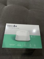 eero 6 Dual-Band Mesh Wi-Fi 6 Router, Gigabit, 2 LAN, Smart Hub, Alexa, White