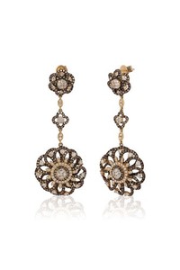 Le Vian 14K Yellow Gold Dangle/Drop Earrings 4 1/8 cts Chocolate Round Diamond