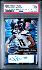 2023 LEAF PRO SET PURE PLATINUM AUTO JAXON SMITH-NJIGBA HOLO 1/1 ROOKIE. PSA 9