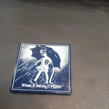 Vintage Refrigerator Magnet Morton Salt Girl When It Rains It Pours 2.5in