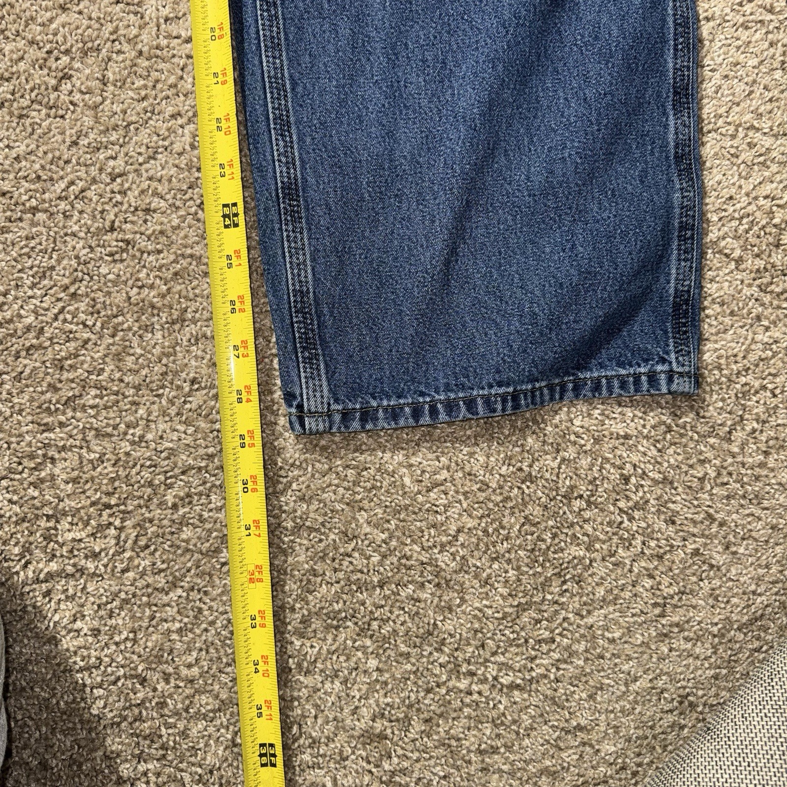 Carhartt Men's Work Pants B13 DPS Carpenter Denim Original Fit Blue 40x30 thumbnail 7