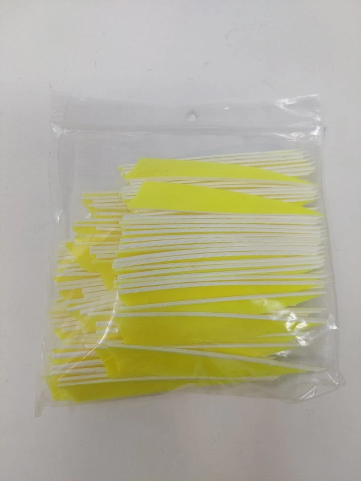 100 Pack Gateway Feathers 4" Right Wing: Shield Fluorescent Yellow 400RSSFY - Image 3 of 3