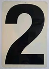 Vintage Gas Station Metal Number Sign Double Sided 2 & 3.  11.5” X 8”