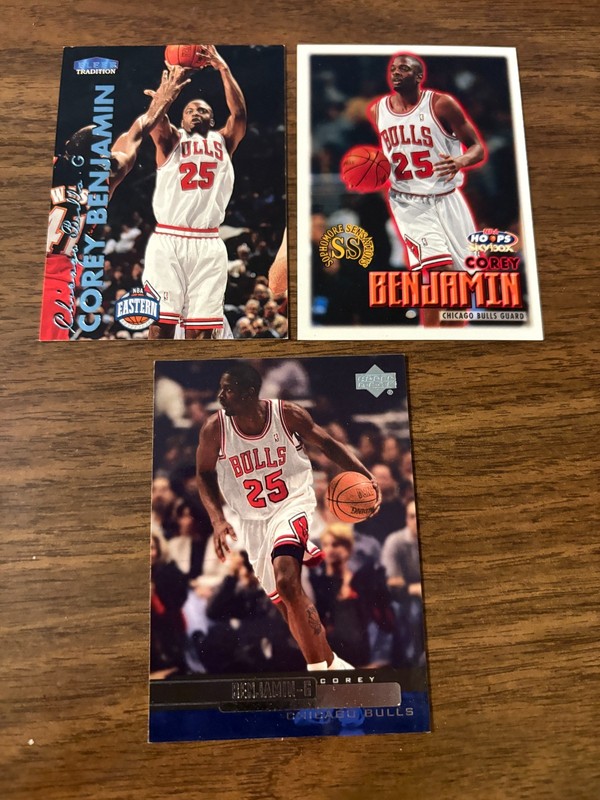 Corey Benjamin 3 card lot 1999-00 Fleer Tradition Hoops Upper Deck Chicago Bulls