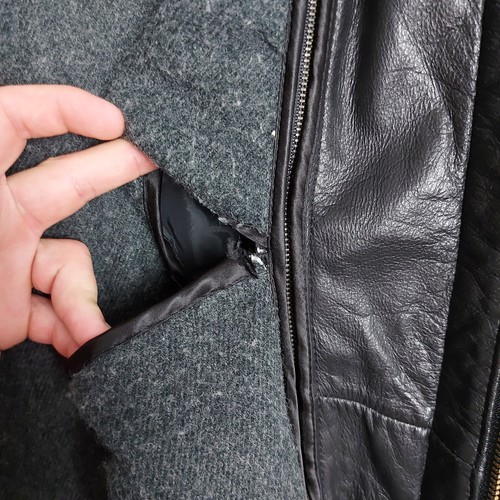 Vintage Wilsons Supple Leather Jacket Mens XL Black 3M Thinsulate Lining - Picture 8 of 15