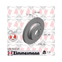 Zimmermann 400.3622.20 Bremsscheibe Hinterachse FüR Mercedes Benz Mercedes Benz