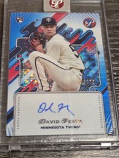 2025 PRISTINE #PR-DF -DAVID FEST- ENCASED RC BLUE PULSAR REFRACTOR AUTOGRAPH /75