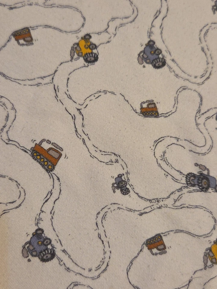 Manta bebé Gymboree azul camiones volquete construcción algodón 2005 Foto 4 de 4