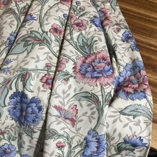 Vintage  ‘Sanderson style’ Floral Curtains Blues and pinks 50”w x 82” long 