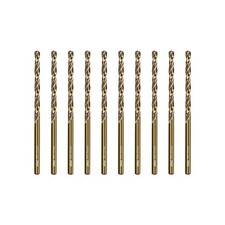 10 PCS 1/8 Inch Cobalt Drill Bit Set M35 High Speed Steel Jobber For Metal