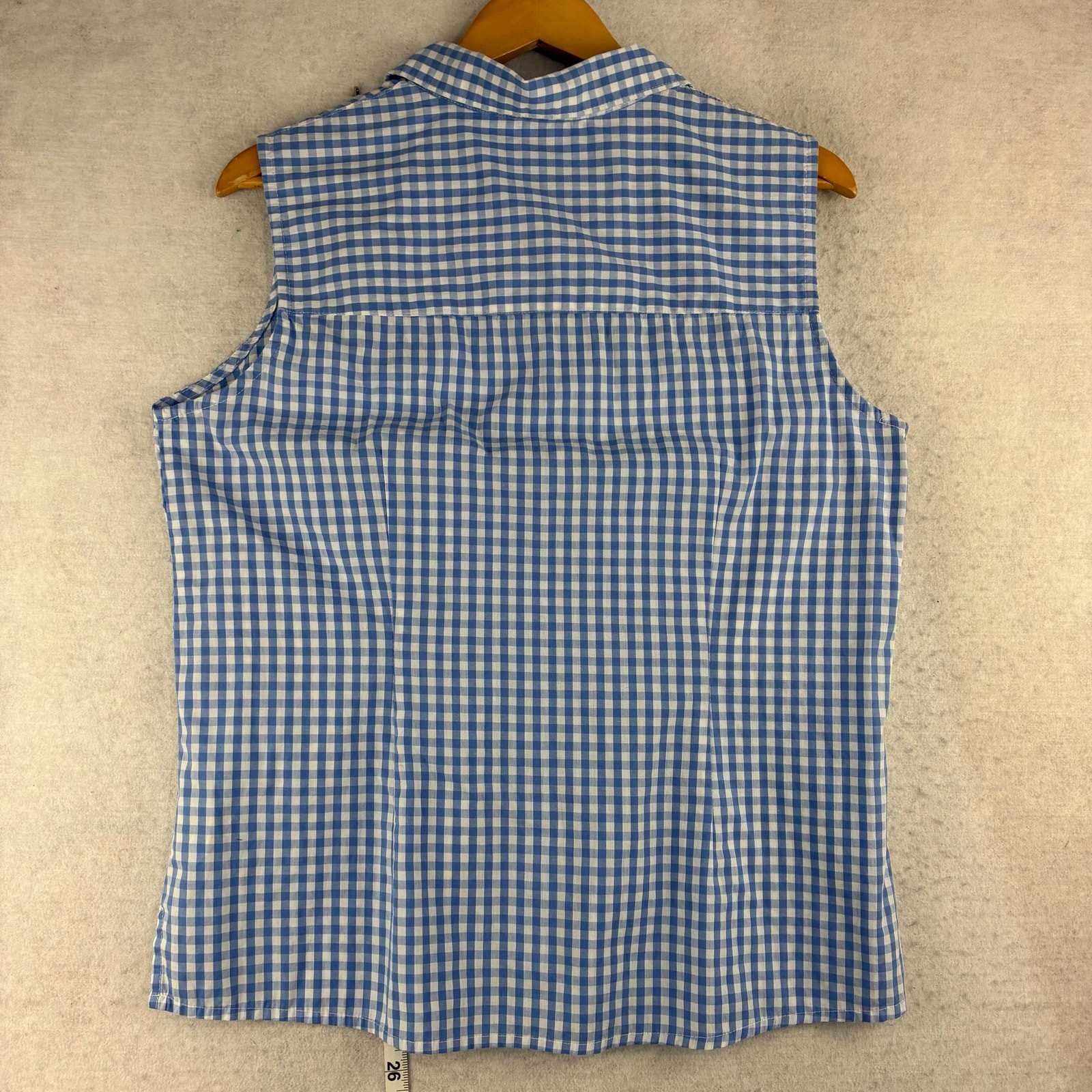 Basic Editions Sleeveless Button Up Blouse Women … - image 8