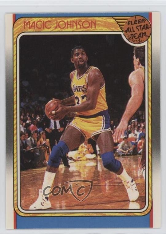 1988-89 Fleer Fleer All Star Team Magic Johnson #123 HOF 03k9