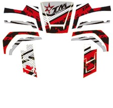 Trailmaster CHALLENGER UTV whole set sticker, decal, red