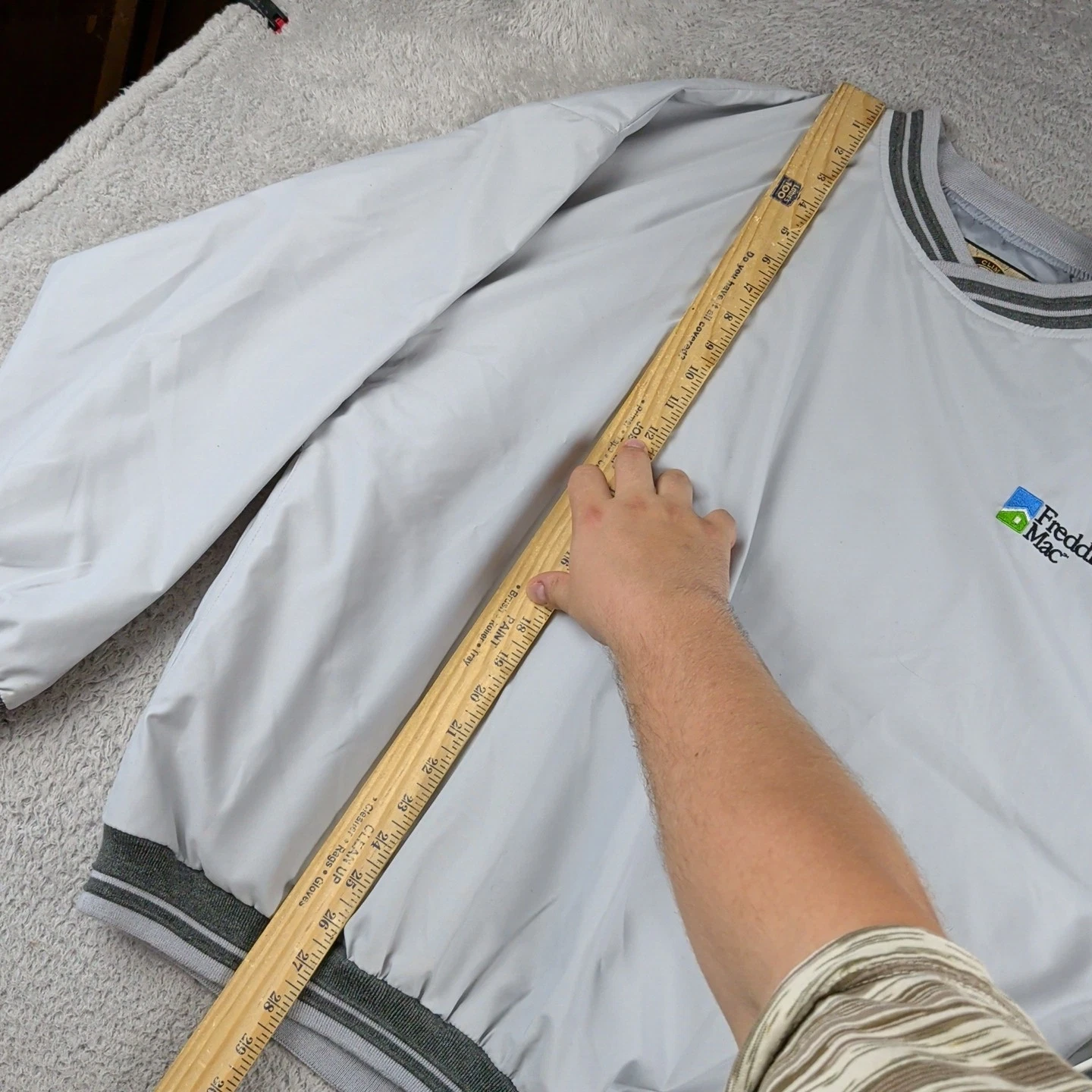VTG Financial Windbreaker Pullover Mens L Gray Freddie Mac North End Micro Plus - product detail image 9