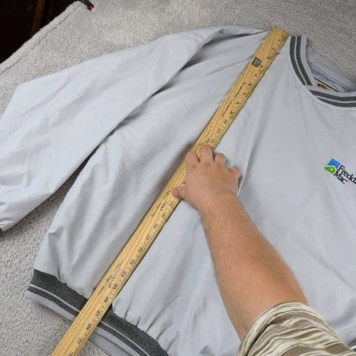 VTG Financial Windbreaker Pullover Mens L Gray Freddie Mac North End Micro Plus image 9