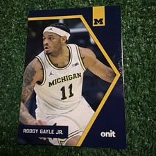 Roddy Gayle Jr.  2025-2026 ONIT BV-12 Michigan Basketball Base Variation AS1