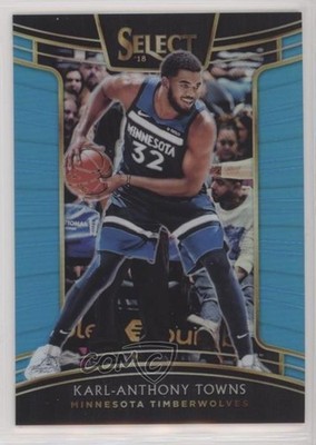 2018 Panini Select Concourse Light Blue Prizm 6/299 Karl-Anthony Towns #63 0q0