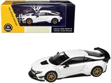 BMW i8 Liberty Walk White Gold Wheels 1:64 Diecast by Paragon Models
