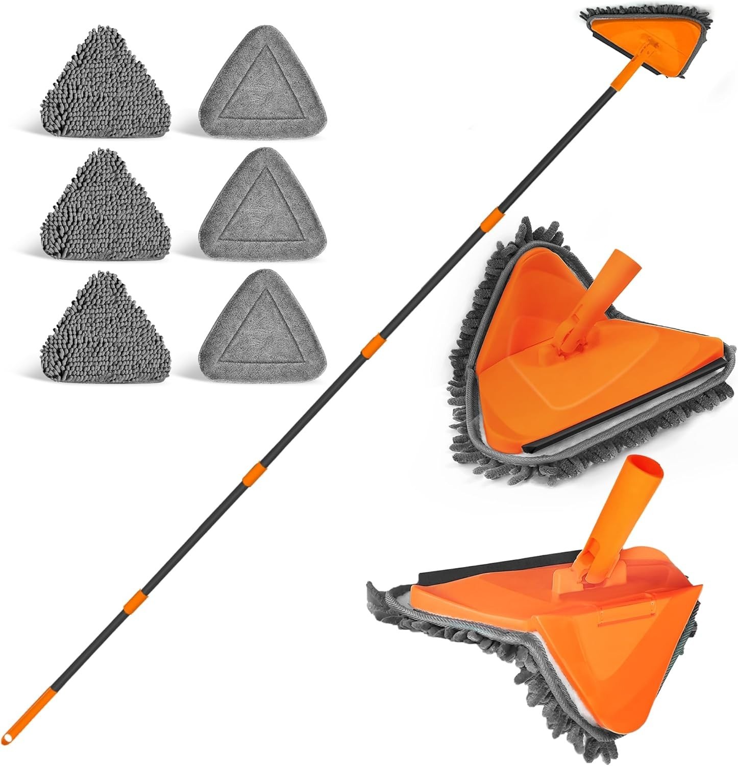 Wall Cleaner Mop with Long Handle 82 Inches 3-in-1 Ceiling D