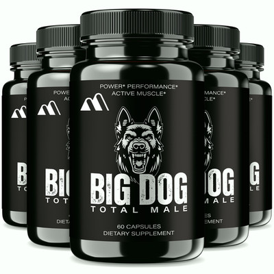 Big Dog Total Male Pills, Advanced Health Support Formula for Men - 5 Pack