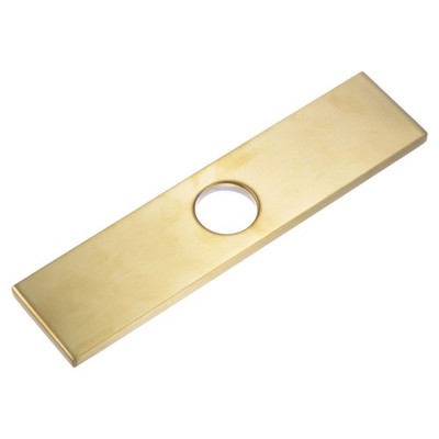 10'' Kitchen Sink Faucet Hole Cover Deck Plate Rectangle Gold