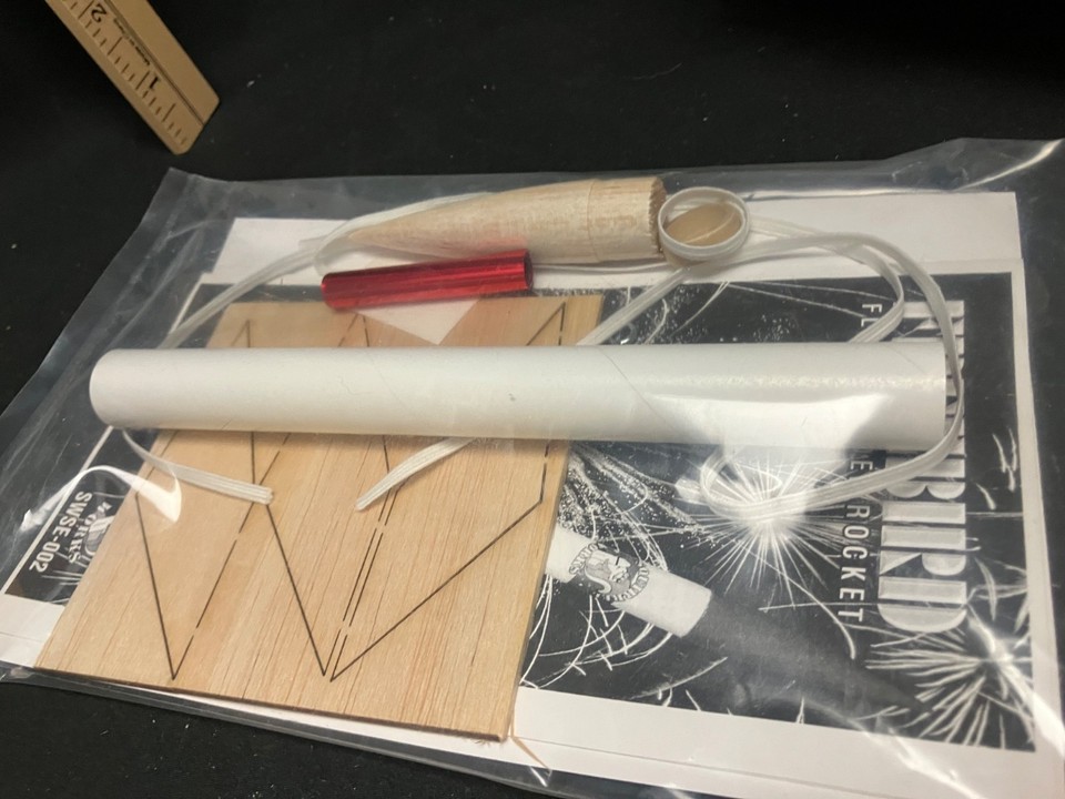 Extremely Rare, OOP, Squirrel Works Freebird Flying Model Rocket Kit ...