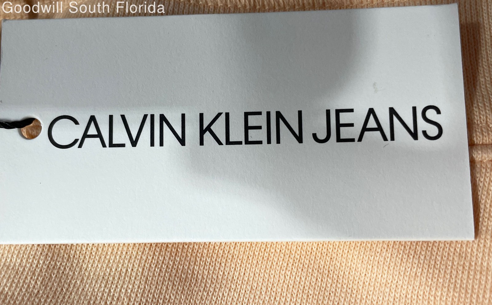 Calvin Klein Jeans Womens Melon Drawstring Chino Shorts Size L With Tags thumbnail 5