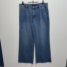 NWT Ann Taylor The Wide Leg Mid Rise Jeans Size 12 Blue Denim SP24 D106 -25