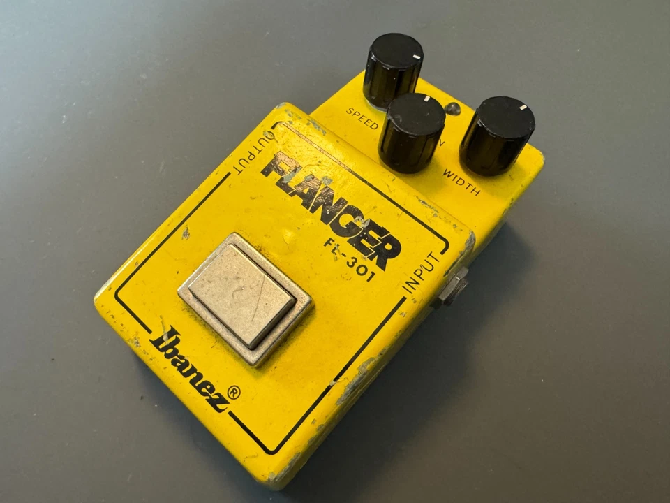 Pedal de efectos Flanger 1981 Ibanez FL-301 Flanger analógico vintage brida amarilla Foto 2 de 4