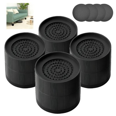 Bed Risers Furniture Risers, Heavy Duty Adjustable Blocks Lift 2.2-4 Inches, ...