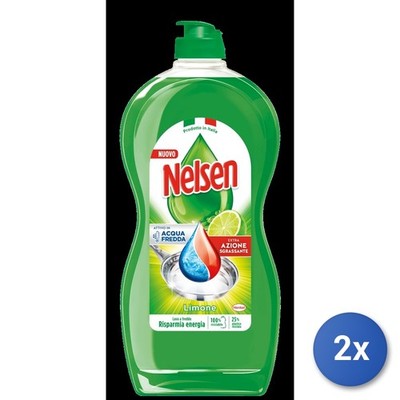 2x Nelsen Spülmittel 850 ml Limone Grün Made In Italy
