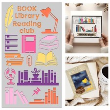 Book Metal Stencils for Journaling, Crafts, Painting - Reusable Planner Stenc...