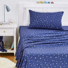 Kid'S Soft Easy-Wash Microfiber 3-Piece Sheet Set, Machine Washable, Twin, Navy