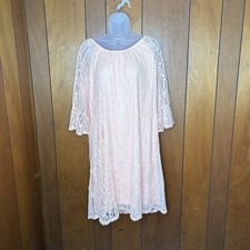 Style & Co Dress Womens XXL Blush Pink Lace Romantic Fairycore Festival  Boho