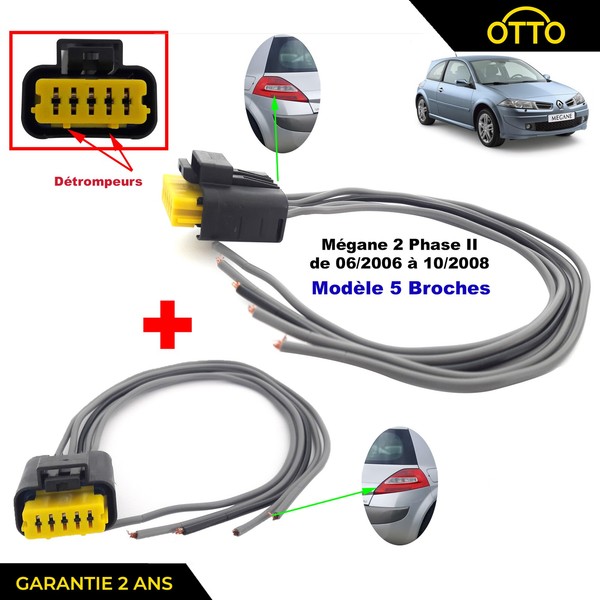 Stecker Verdrahtung Elektro- Links RüCklicht Recht Nuckel FüR Megane 2 Phase 2-image
