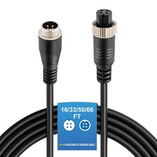 4 Pin Aviation Extension Cable 16/33/50/66FT Backup Camera Cord Car Video Wire