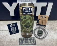 YETI Rambler 20oz Tumbler NEW OLIVE CAMO with Matching MagSlider NWT's