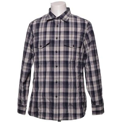 7 Diamonds, Hemd, Größe: L, Blau/Weiß, Polyester/Viskose, Karo, Herren #ZL8